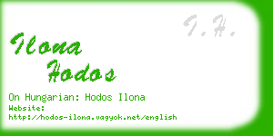 ilona hodos business card